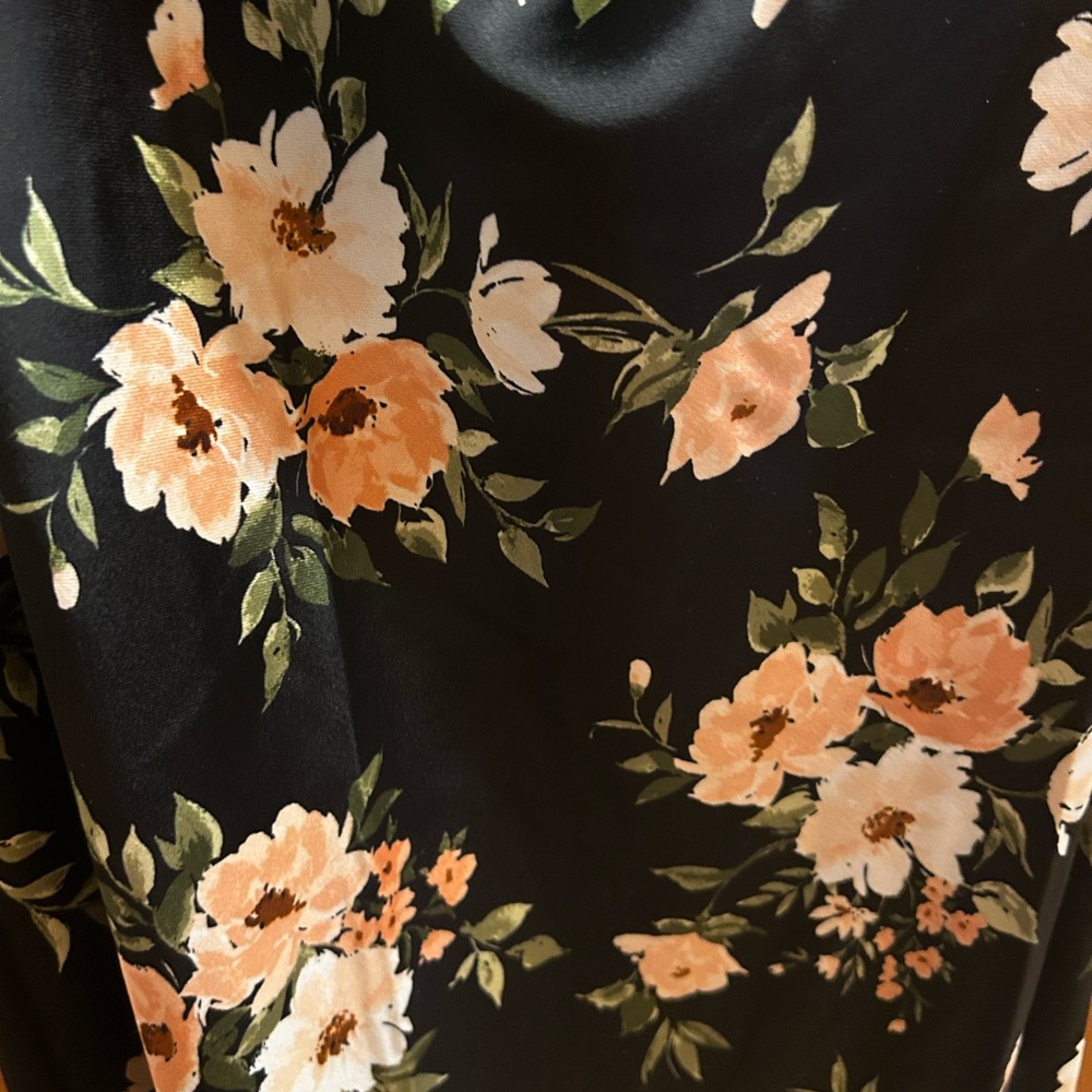 Old Navy Black Dress with Floral Accents
